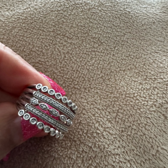 Jewelry - Women's Sterling Silver and Diamond Ring